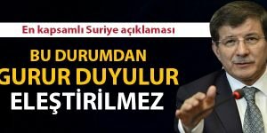 Bakan Davutoğlu'ndan Suriye açıklaması