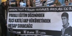 İşçi ölümüne 'kefenli' protesto
