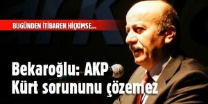 Bekaroğlu: AKP Kürt sorununu çözemez