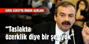 Sırrı Süreyya Önder'den flaş 'taslak' açıklaması!