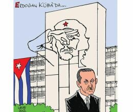 Erdoğan Küba'da | Carlos Latuff - Birgün Gazetesi 